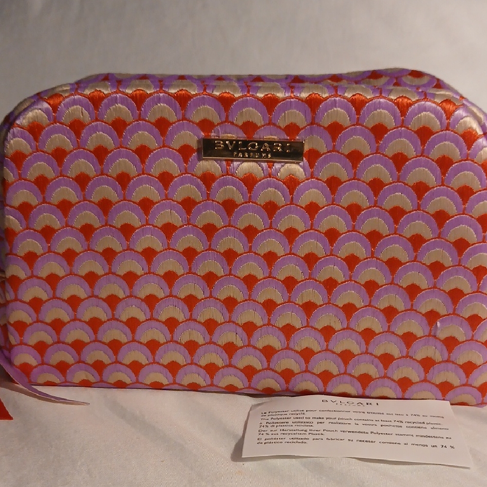 Bulgari Vibrant Red and Lavender Cosmetic Case
